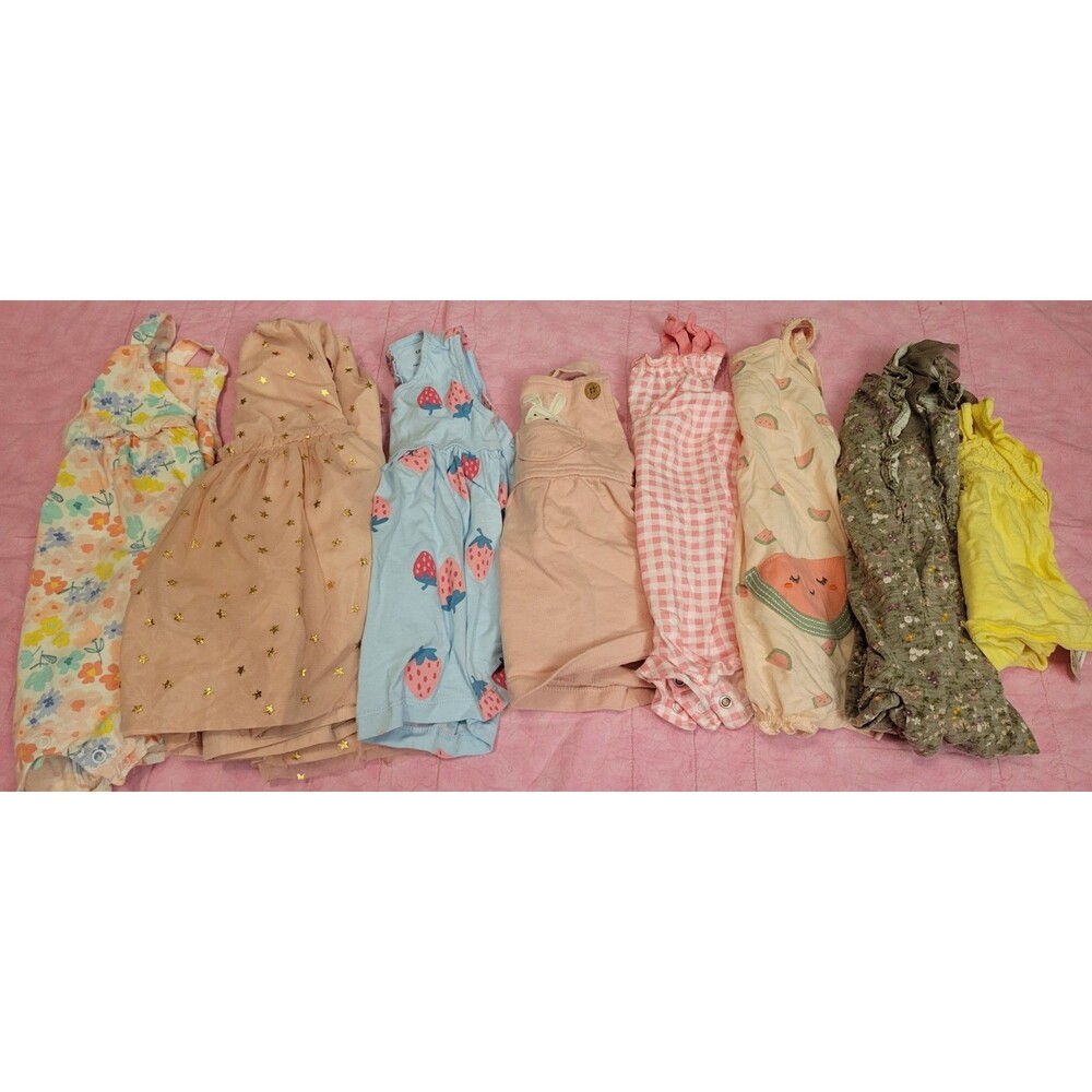 Baby Girl 6 Month Spring Summer Bundle Mostly Carter's Dresses Rompers